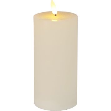 LED-kynttilä 7,5 x 15 cm beige