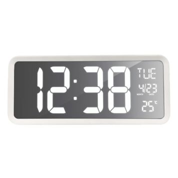 Digitaalinen herätyskello Technoline WS 8130 valkoinen 36,8 x 15,8 cm