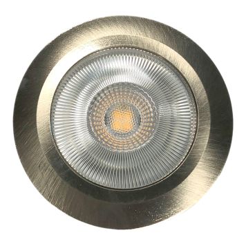 Uppospotti llitt Alice 1-os harjattu teräs Ø 7 cm IP44