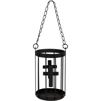 Hautakynttiläripustin 15 cm musta