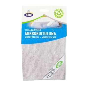 Mikrokuituliina kierrätysmateriaalista Aino Harmaa 40 × 40 cm