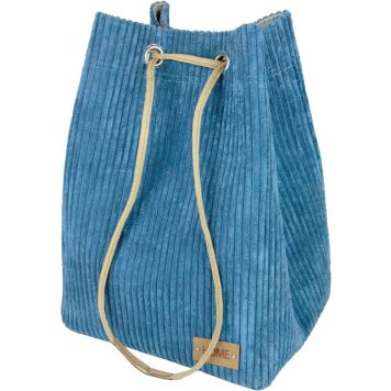 Samettikangaspussi Valley 35 x 30 x 51 cm Sininen