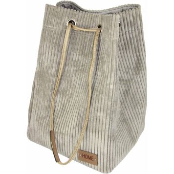 Samettikangaspussi Valley 35 x 30 x 51 cm Harmaa