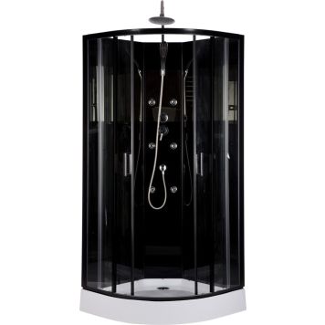 Suihkukaappi Harma Black Onyx 85 x 85 cm