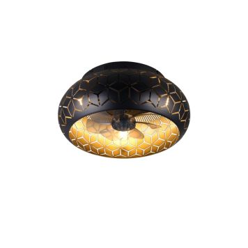 Tuuletinvalaisin Trio Bidar musta Ø 50 cm