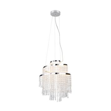LED-riippuvalaisin Trio Pomp kromi Ø 38 cm