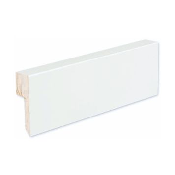 Jalkalista johtouralla 4 kpl Siparila KIILLE 20 x 90 x 3600 mm puhdas valkoinen