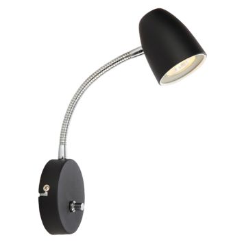 Seinävalaisin Aneta Sandnes 10 x 24 x 22 cm Musta/Kromi