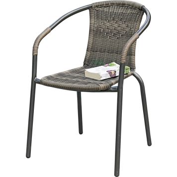 Puutarhatuoli Maike pinottava harmaa