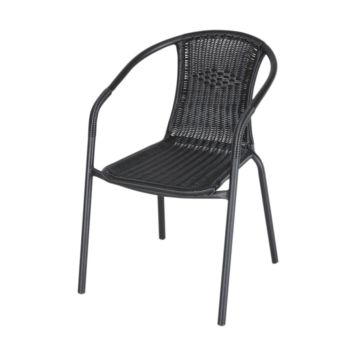 Puutarhatuoli Maike pinottava musta