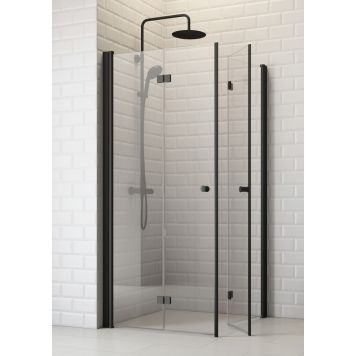 Taittuva suihkukulma Elsa musta 90 cm