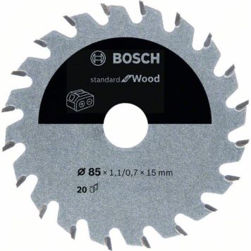 Pyörösahanterä Bosch standard for Wood 85 x 15 mm
