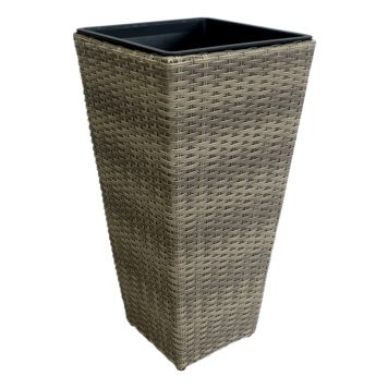 Ulkoruukku polyrottinki 35 x 35 x 70 cm harmaa