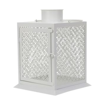 Lyhty valkoinen 20 x 20 x 28,5 cm