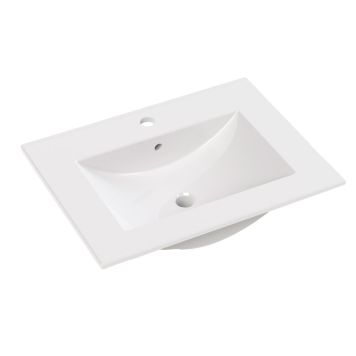 Pesuallas Noval kiiltävä valkoinen 60 x 46 x 18 cm