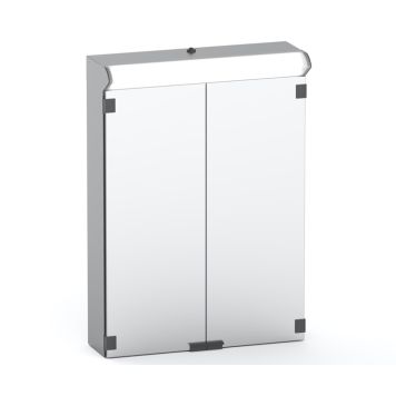 LED-valaisinpeilikaappi Polaria Lumena 550 VVS Harmaa 70 x 55 x 17,5 cm