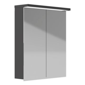 LED-valaisinpeilikaappi Polaria Klara 600 Oikea VVS Harmaa 70 x 60 x 19 cm