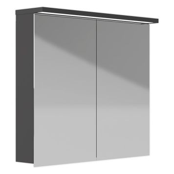 LED-valaisinpeilikaappi Polaria Klara 800 Oikea Harmaa 70 x 80 x 19 cm