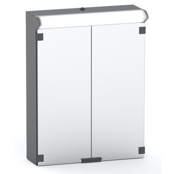 LED-valaisinpeilikaappi Polaria Lumena 500 Oikea Harmaa 50 x 70 x 17,5 cm