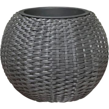 Ulkoruukku Melvin pyöreä musta 55 cm