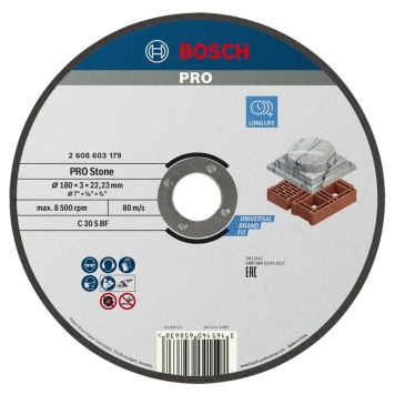 Katkaisulaikka Bosch PRO Stone 180 x 22,23 x 1,4 mm