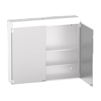 Valaisinpeilikaappi Polaria Lumena vasen valkoinen 80 cm