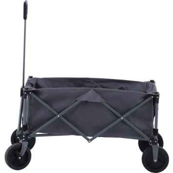 Puutarhakärry taittuva harmaa