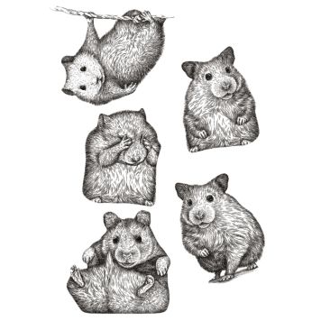 Sisustustarra Plage Hamsterit 2 kpl 29,7 x 21 cm