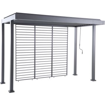 Katos kesäkeittiölle 341 x 154 x 235 cm antrasiitti