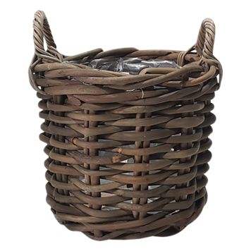 Ulkoruukku rottinki 40 x 35 cm harmaa