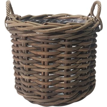 Ulkoruukku rottinki 50 x 45 cm harmaa