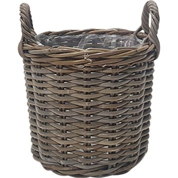 Ulkoruukku rottinki Kubu 26 x 30 cm harmaa