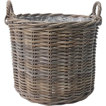 Ulkoruukku rottinki Kubu 44 x 34 cm harmaa