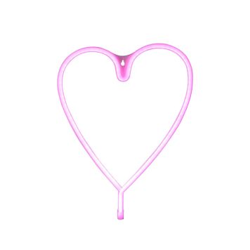 Neon-kyltti Just Light Sydän LED