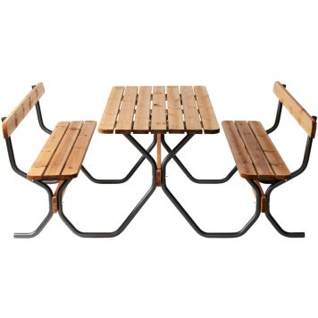 Piknipöytä Varax Rasta Viking musta