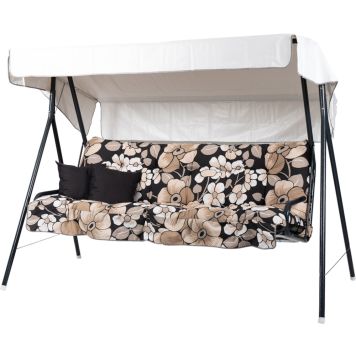 Puutarhakeinu Varax Suvi harmaabeige kukkakuvio