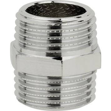 Kaksoisnippa Messinkiä 1/2" Kromattu