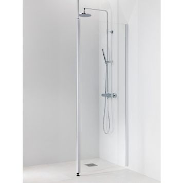 Kiinteä Suihkuseinä Vihtan Ocean 1 kirkas/matta alumiini