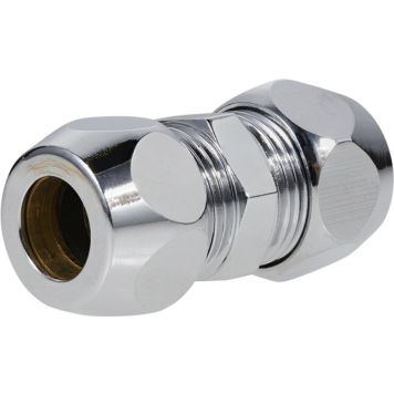 Puserrusliitin Kromattu 10 mm