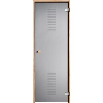 Saunan lasiovi Vihtan Harmaa Viiva Tervaleppäkarmi