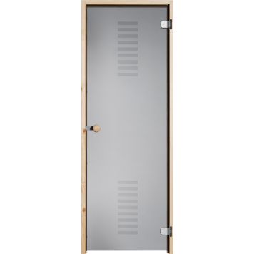 Saunan lasiovi Vihtan Harmaa Viiva Mäntykarmi