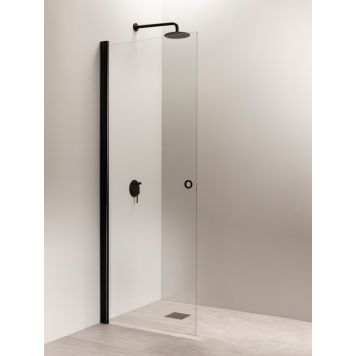 Kääntyvä suihkuseinä Vihtan Puro 3 rengasvedin kirkas musta