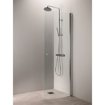 Kaareva suihkuseinä Vihtan Puro 4 kirkas 2035 mm kiiltävä