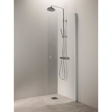 Kaareva suihkuseinä Vihtan Puro 4 kirkas 2035 mm matta