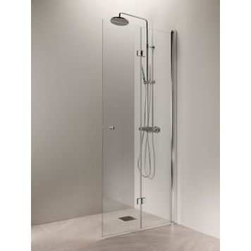 Taittuva suihkuseinä Vihtan Puro 5 nuppivedin kirkas kiiltävä