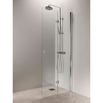 Taittuva suihkuseinä Vihtan Puro 5 rengasvedin kirkas kiiltävä