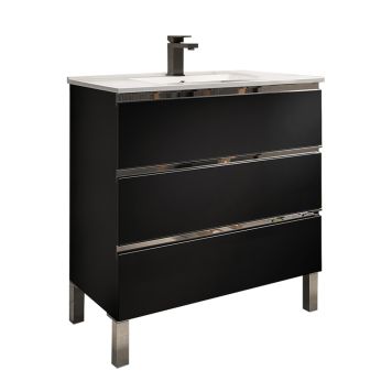 Kylpyhuonekaluste Ordonez Malaga mattamusta 80 cm