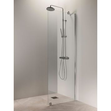 Kiinteä suihkuseinä Vihtan Puro 6 Kirkas Kiiltävä