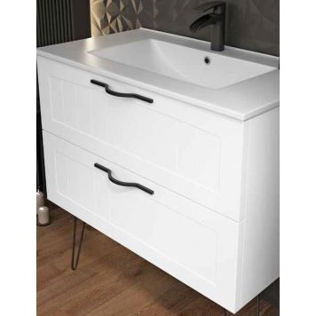 Allaskaappi Ordonez Cottage 60 cm mattavalkoinen + pesuallas