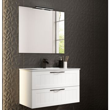 Allaskaappi Ordonez Cottage 80 cm mattavalkoinen + pesuallas